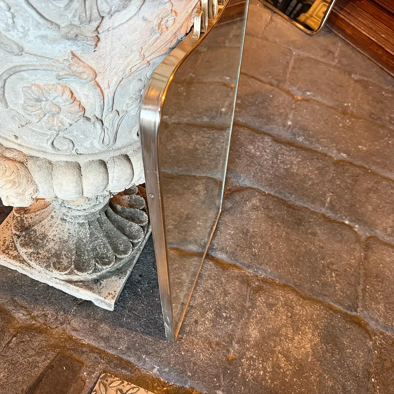 Specchio da parete in ottone di Gio Ponti, anni '50 5