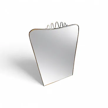 Brass wall mirror by Gio Ponti, 1950s