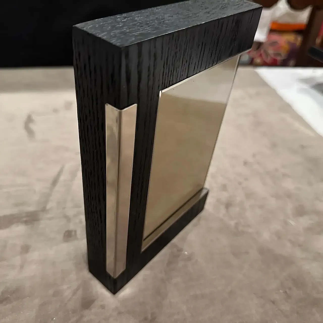 Sterling silver and ebonized wood frame by Silvan, 1980s 5