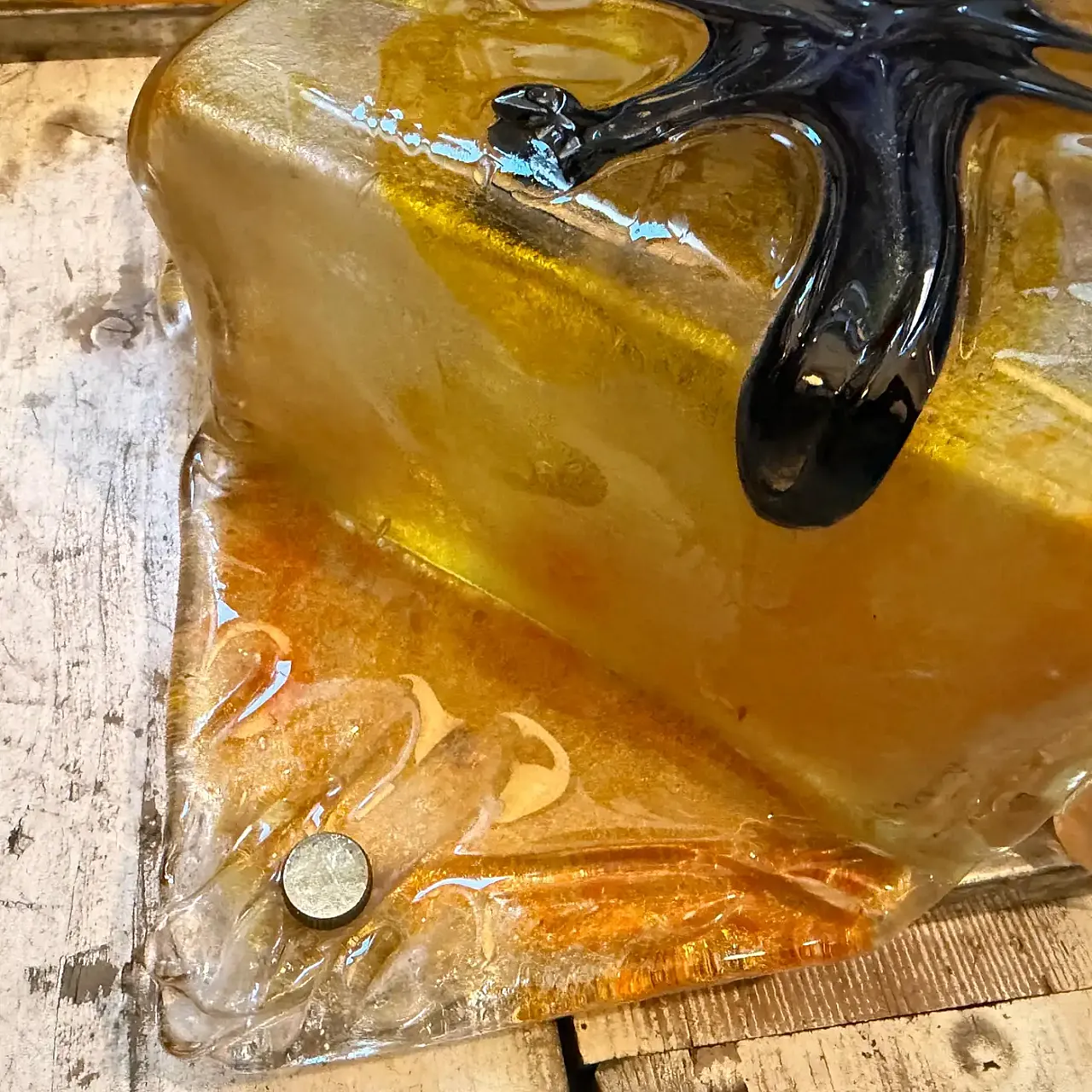 Pair of Murano glass chandeliers by Mazzega, 1970s 8