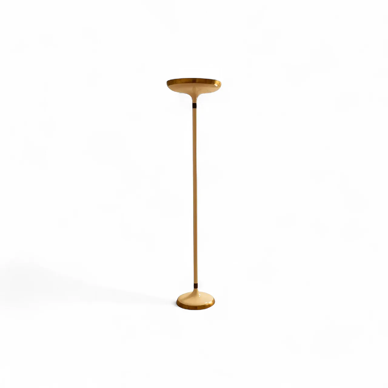 Lampada da terra in ottone e metallo, anni '70 8