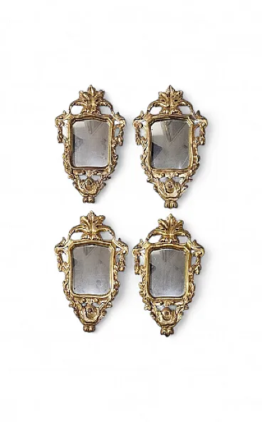 4 Specchiere dorate Luigi XV, '700