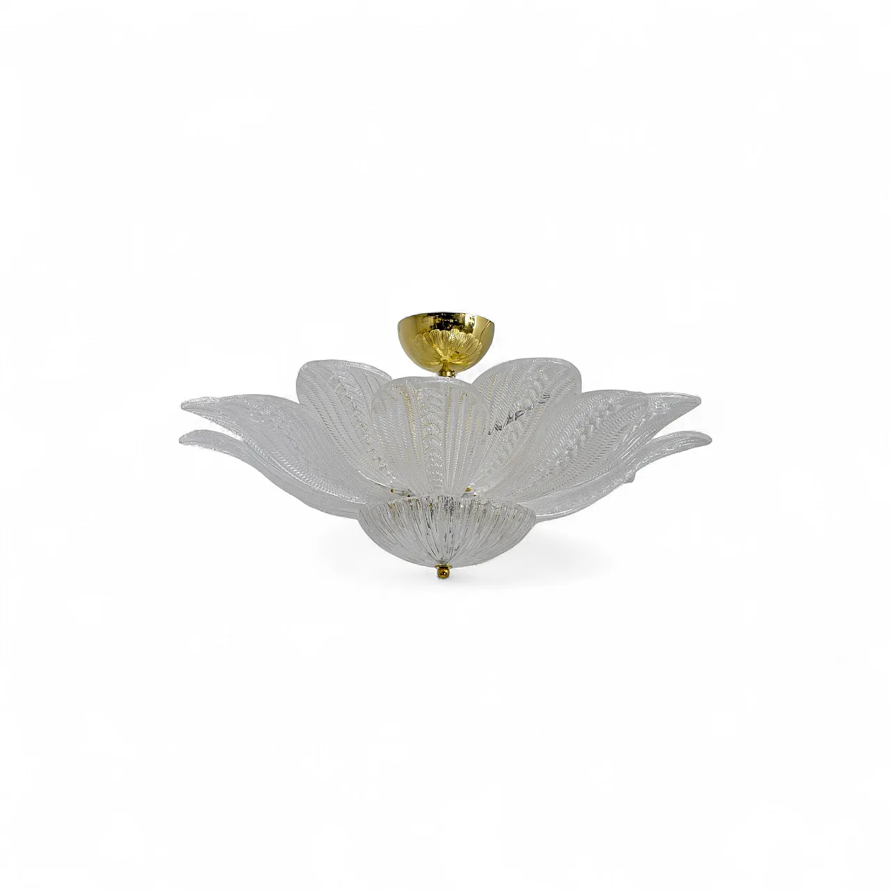 Lampadario Margherita Mid-Century Modern in vetro di Murano, anni 2000 9