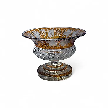 Art Deco style cut crystal bowl, mid-20th century