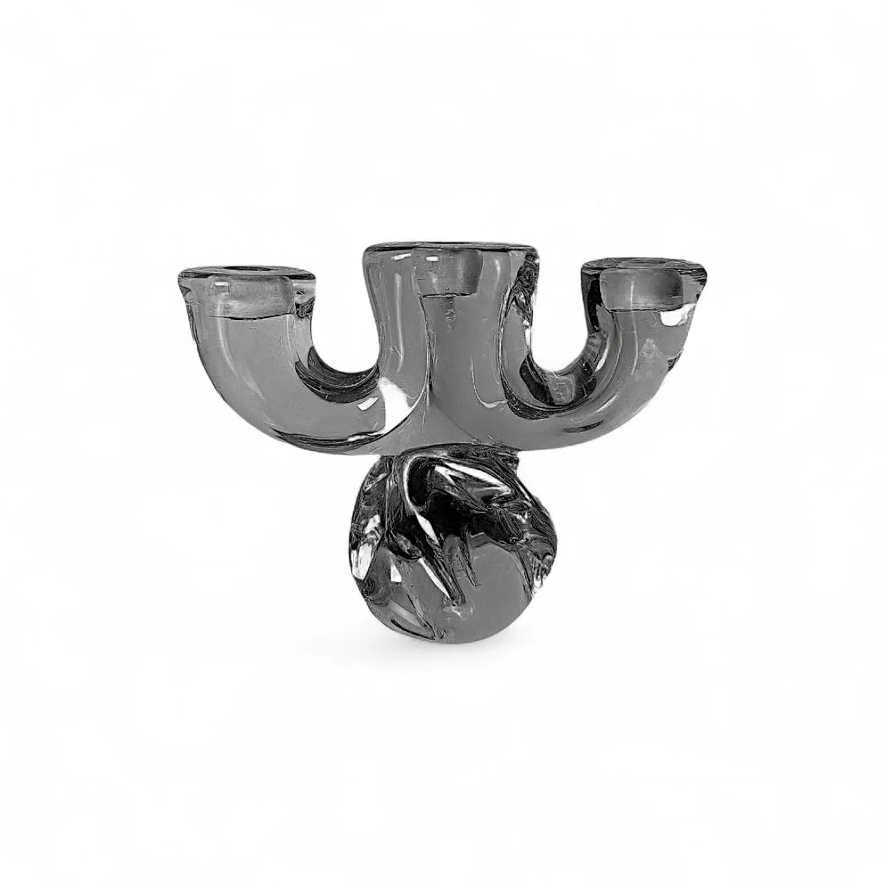 Art Deco candle holder in crystal De Vannes, 1930s 17