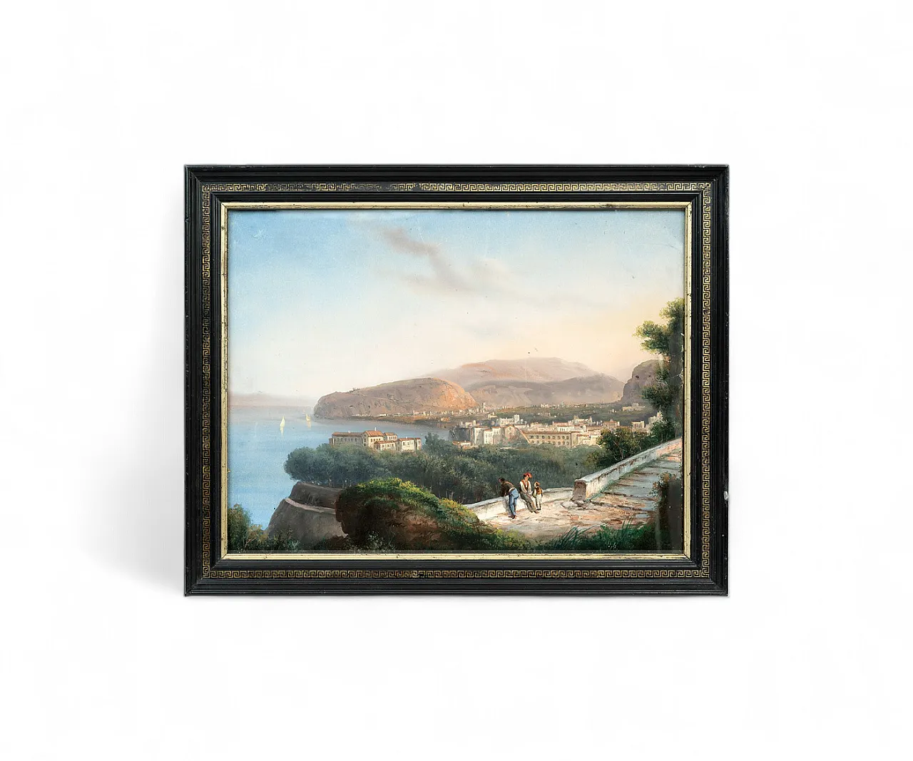 Gouache with contemporary frame depicting Sorrento, 20th century 4