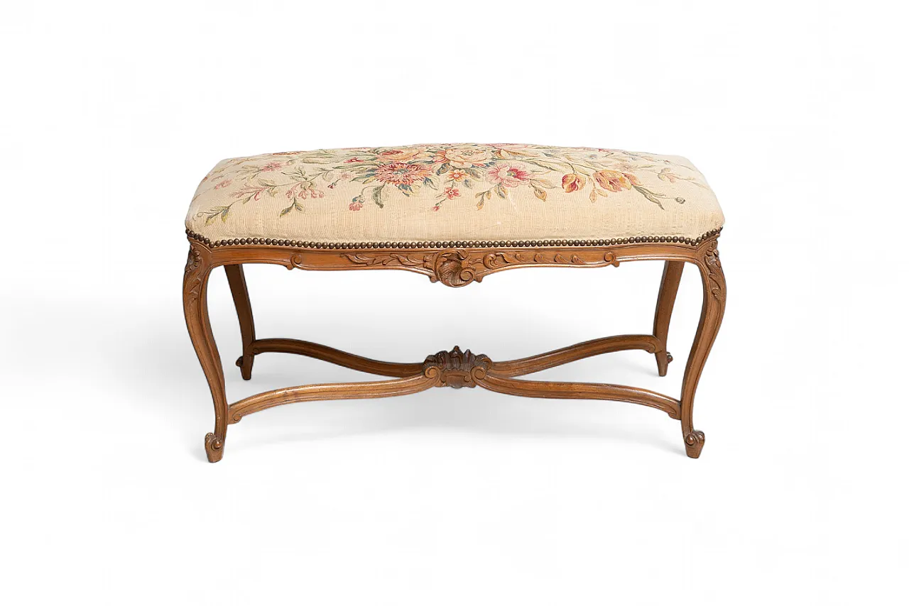 Panchetta Napoleone III in massello di noce, '800 5