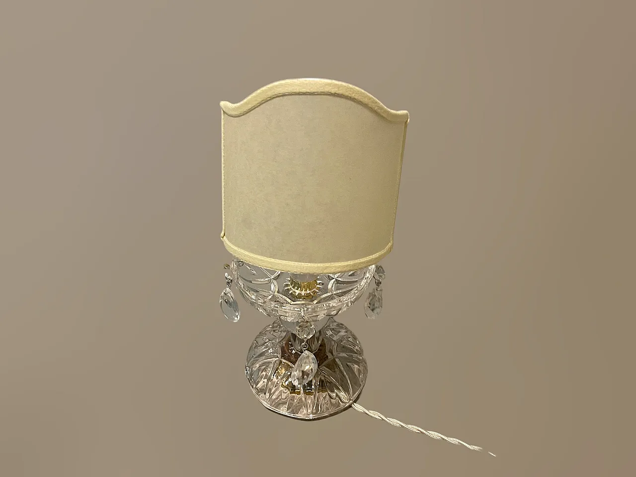 Crystal table lamps, Italy, 1960s, set of 2 4