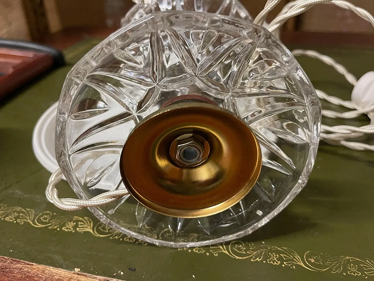 Crystal table lamps, Italy, 1960s, set of 2 8