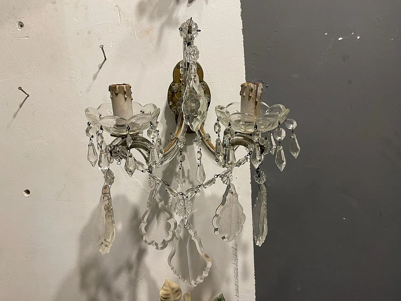 Pair of crystal sconces, 1920s 6
