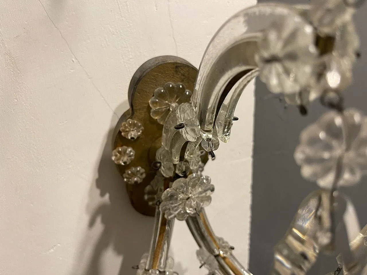 Pair of crystal sconces, 1920s 7