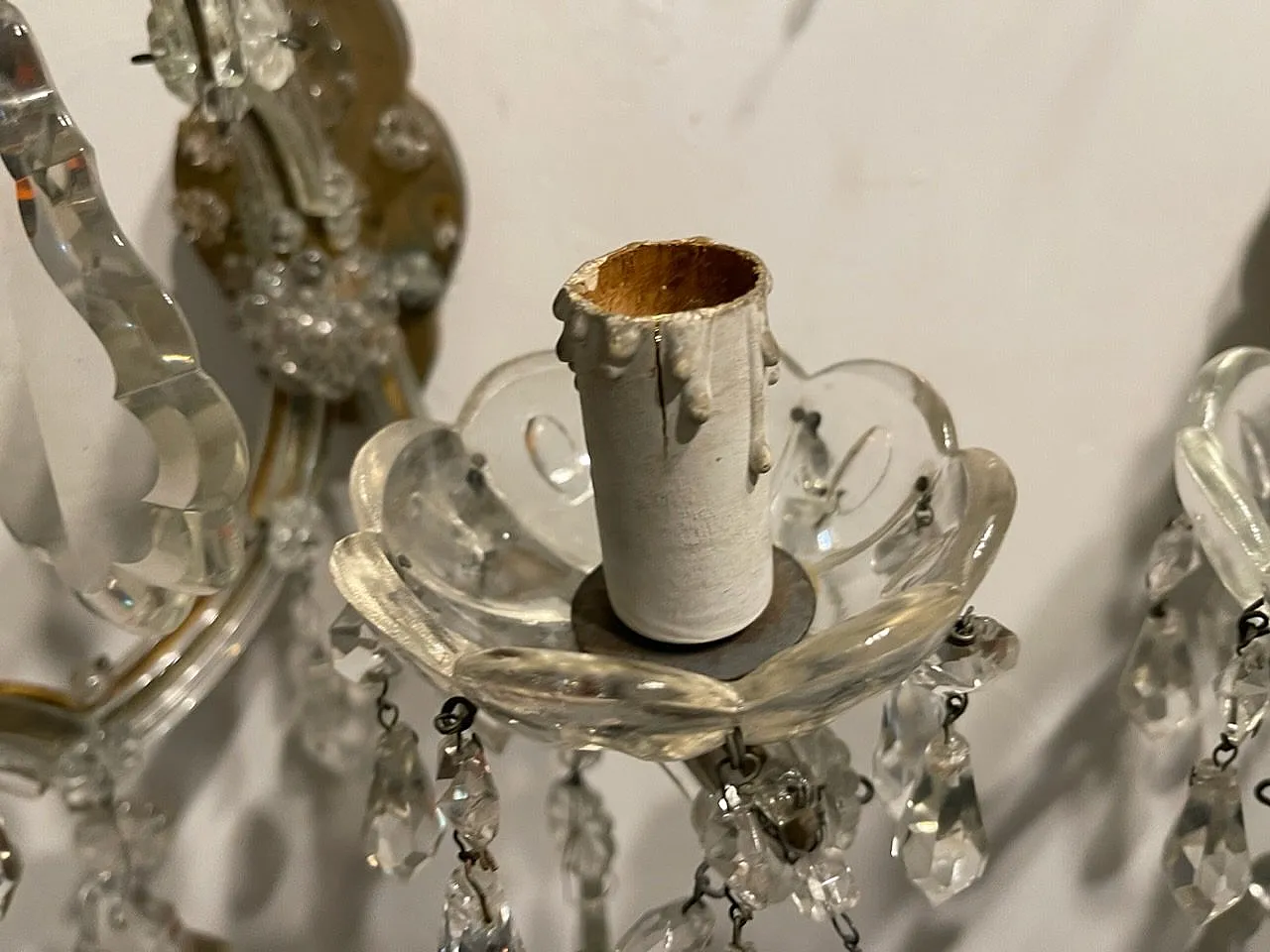Pair of crystal sconces, 1920s 10