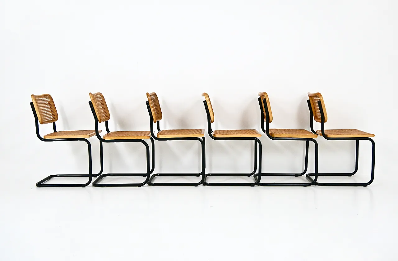 6 Sedie da pranzo stile B32 di Marcel Breuer, anni '90 4