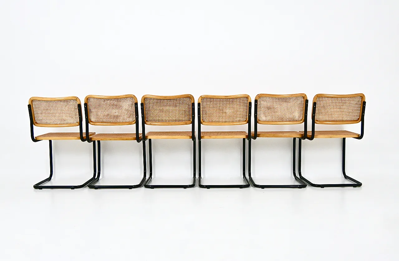6 Sedie da pranzo stile B32 di Marcel Breuer, anni '90 5