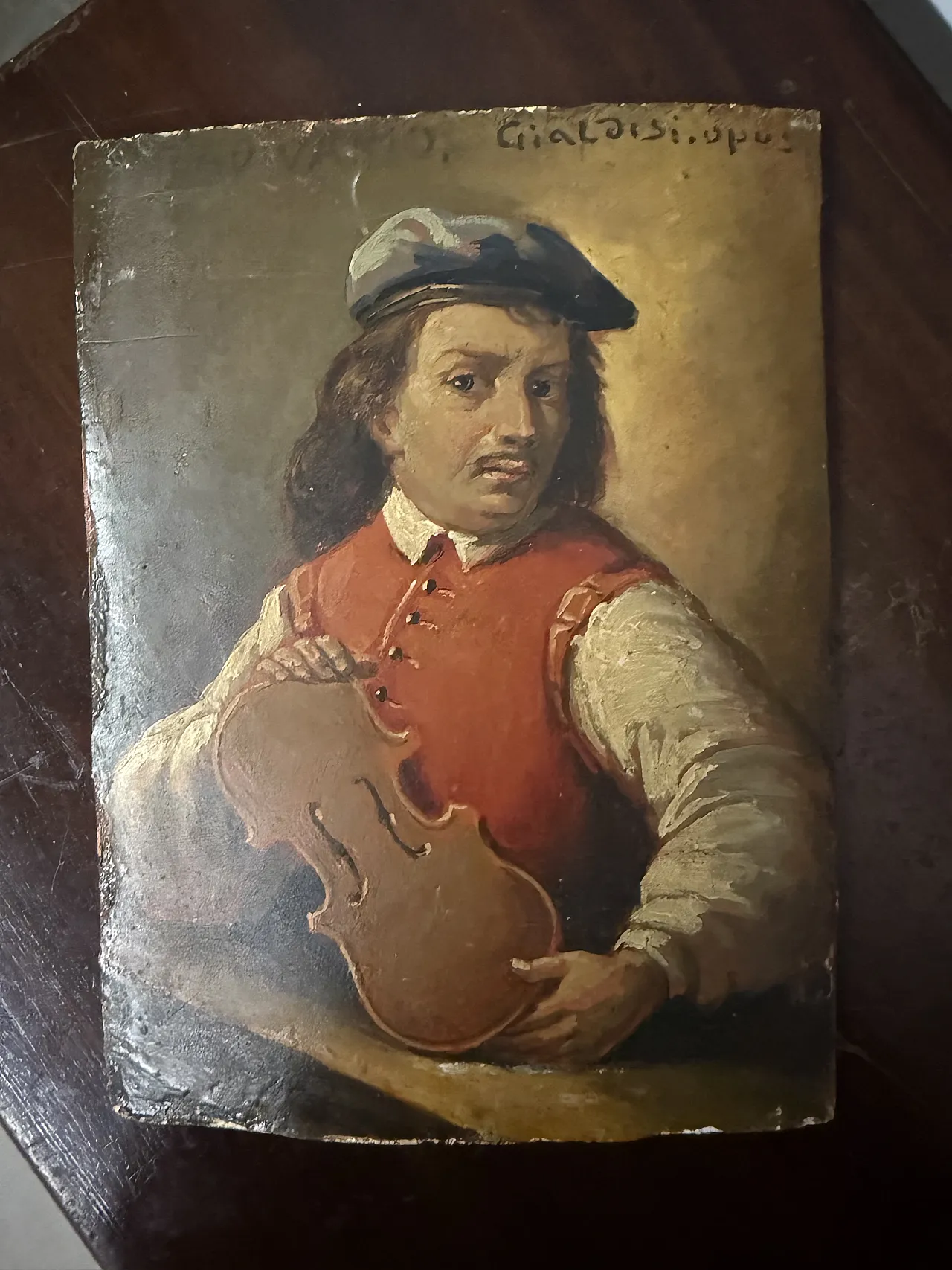 Dipinto con liutaio, '800 9