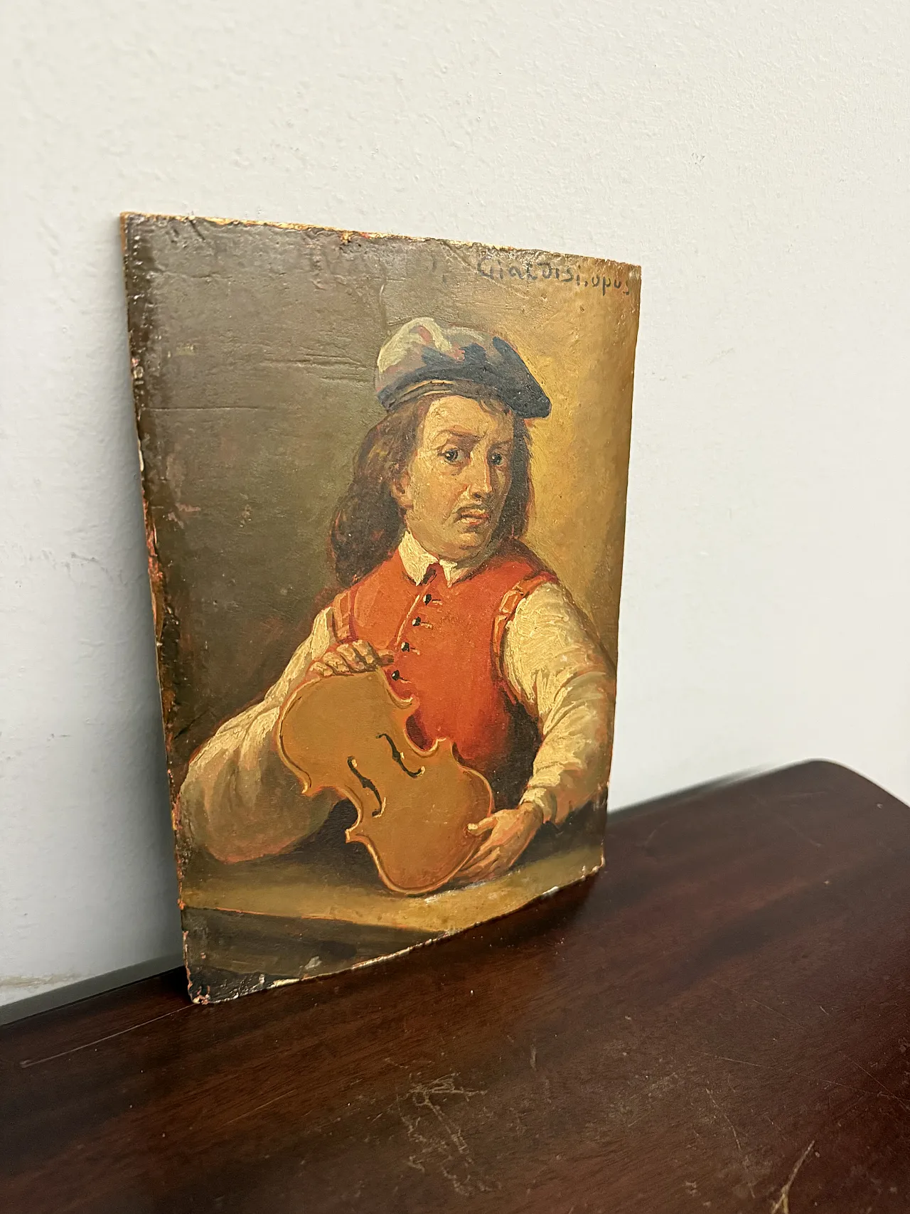 Dipinto con liutaio, '800 10