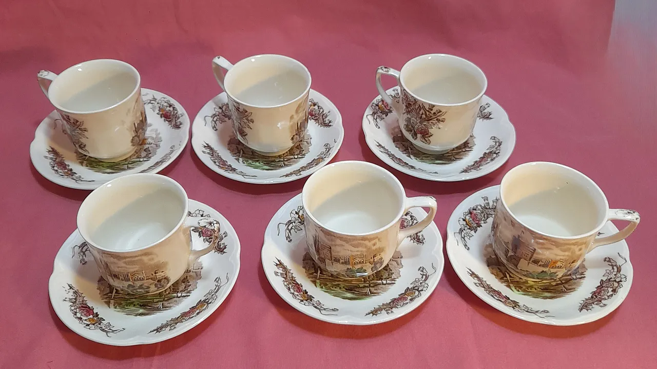 Servizio da  caffè in porcellana Royal Homes di Johnson Bros, anni '50 12