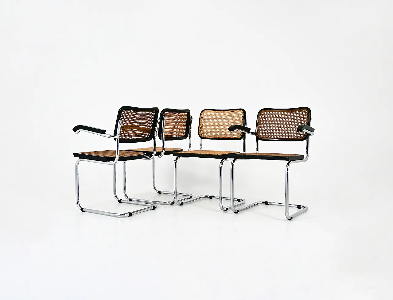 4 Sedie da pranzo stile B32 di Marcel Breuer, anni '90 1