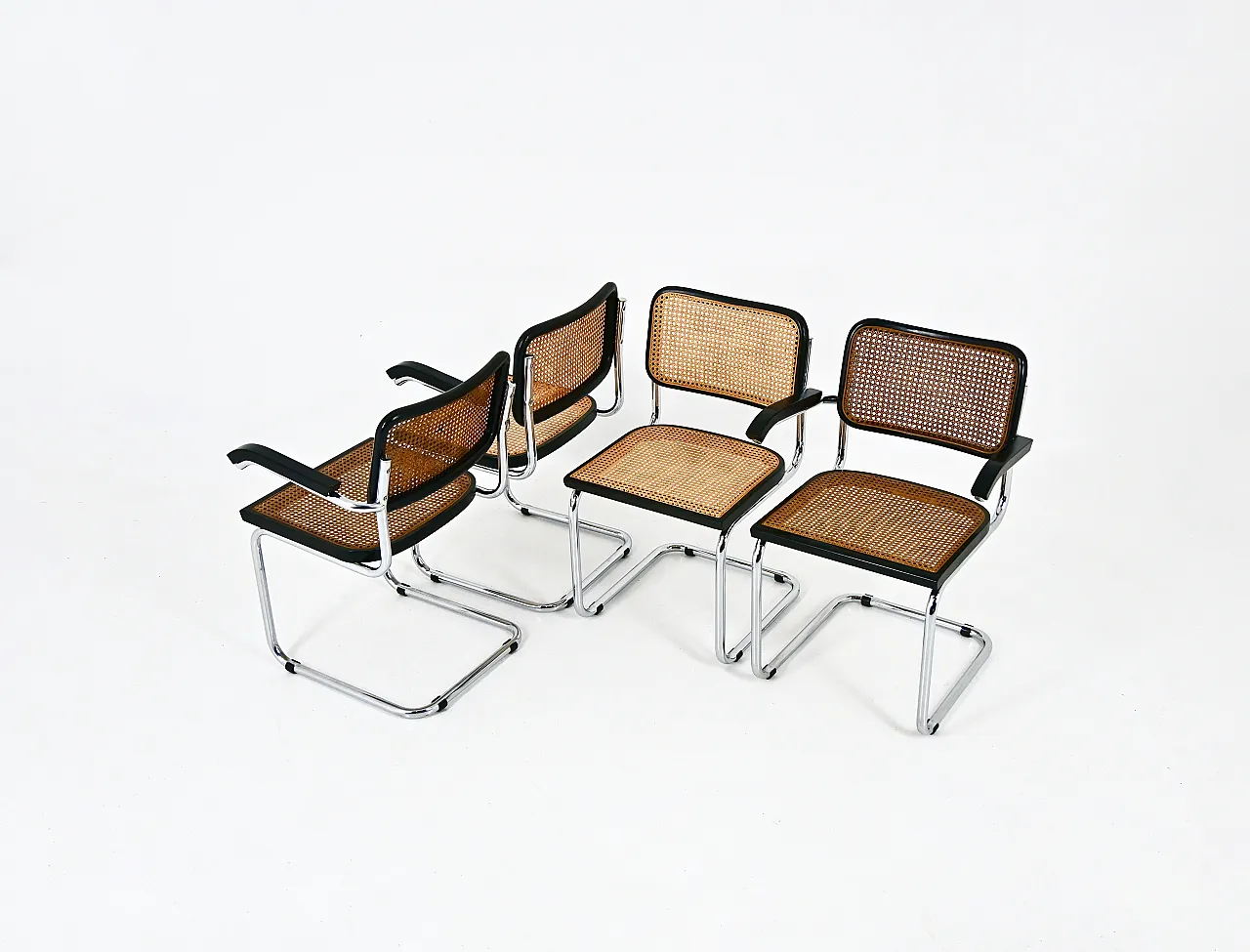 4 Sedie da pranzo stile B32 di Marcel Breuer, anni '90 2