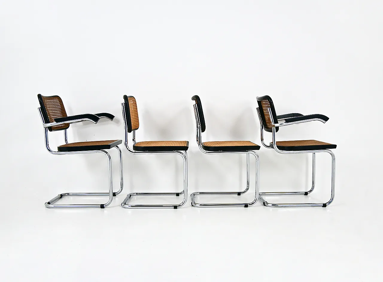 4 Sedie da pranzo stile B32 di Marcel Breuer, anni '90 4