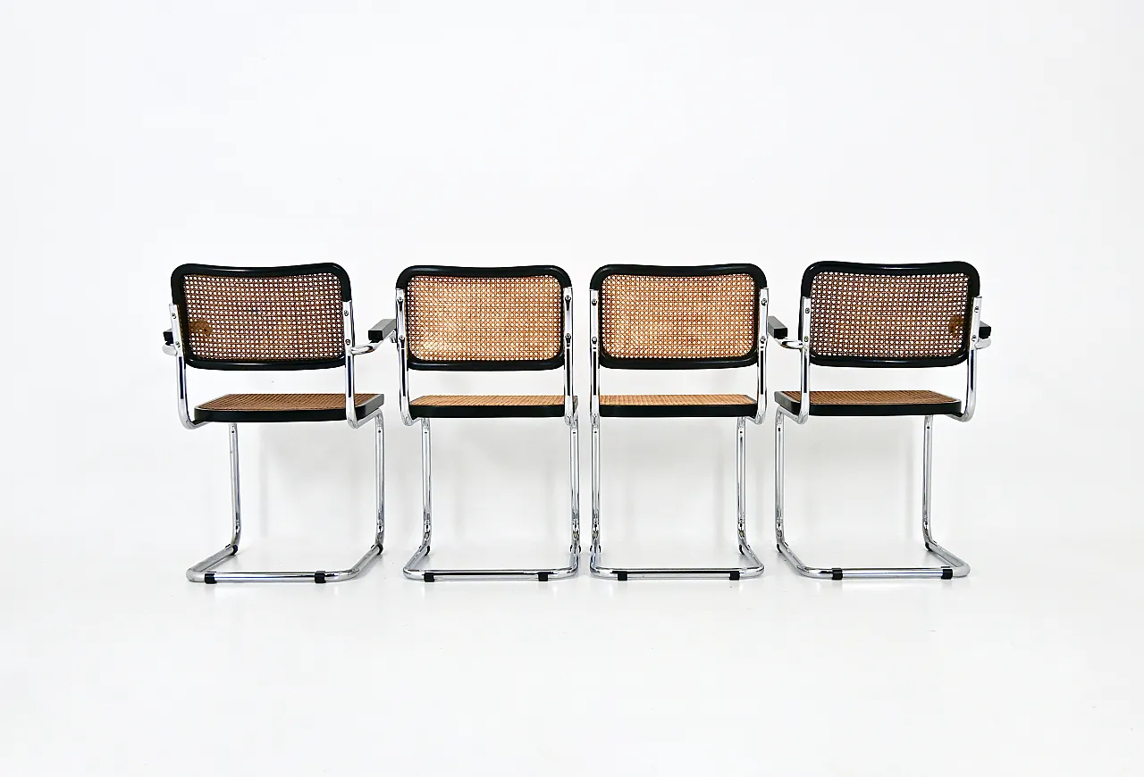 4 Sedie da pranzo stile B32 di Marcel Breuer, anni '90 5