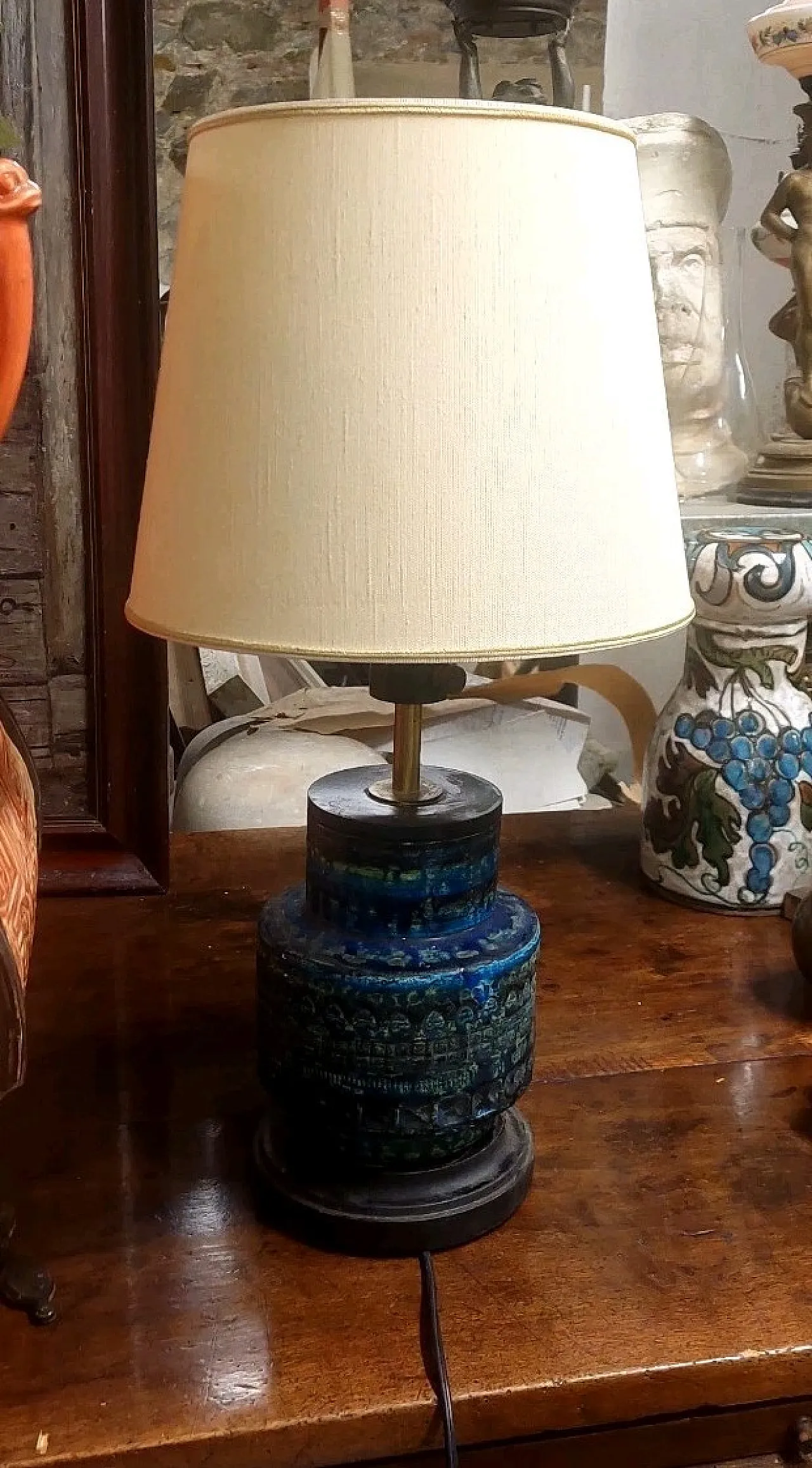 Lampada da tavolo in ceramica di Aldo Londi per Bitossi, anni '70 3