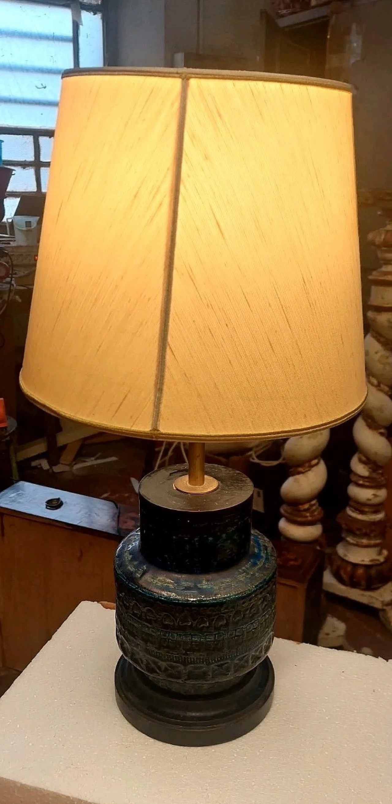 Lampada da tavolo in ceramica di Aldo Londi per Bitossi, anni '70 5