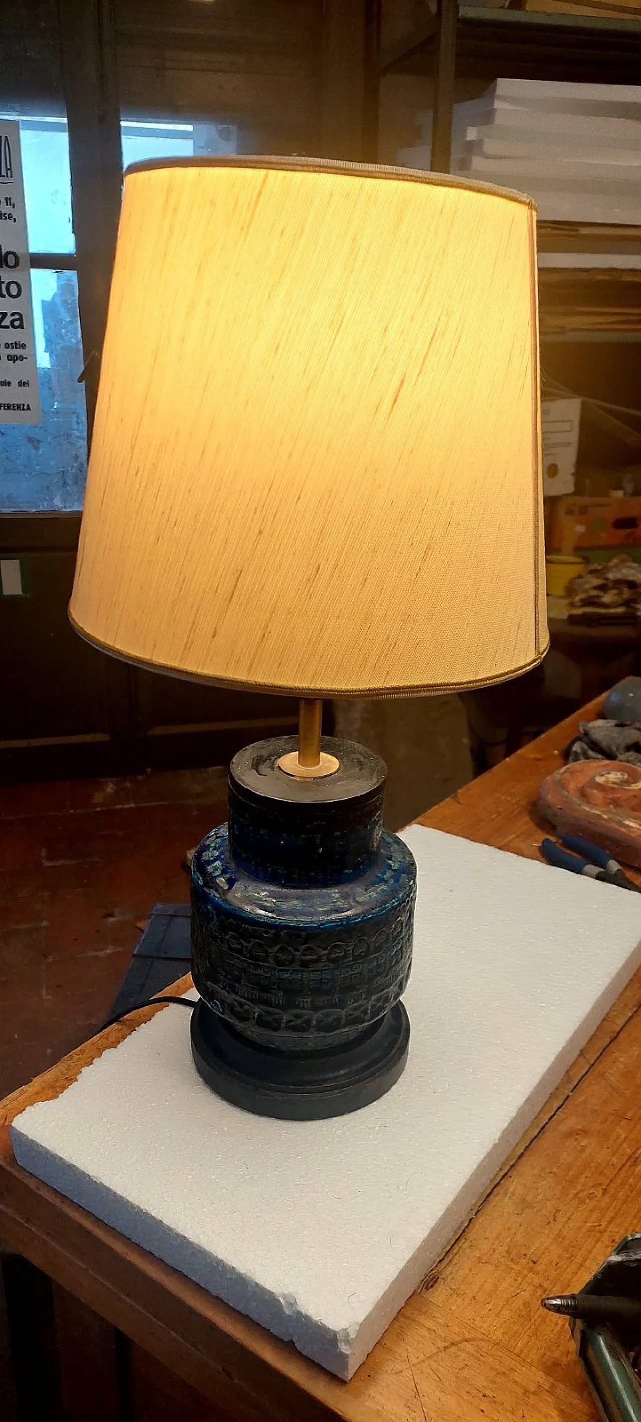 Lampada da tavolo in ceramica di Aldo Londi per Bitossi, anni '70 8