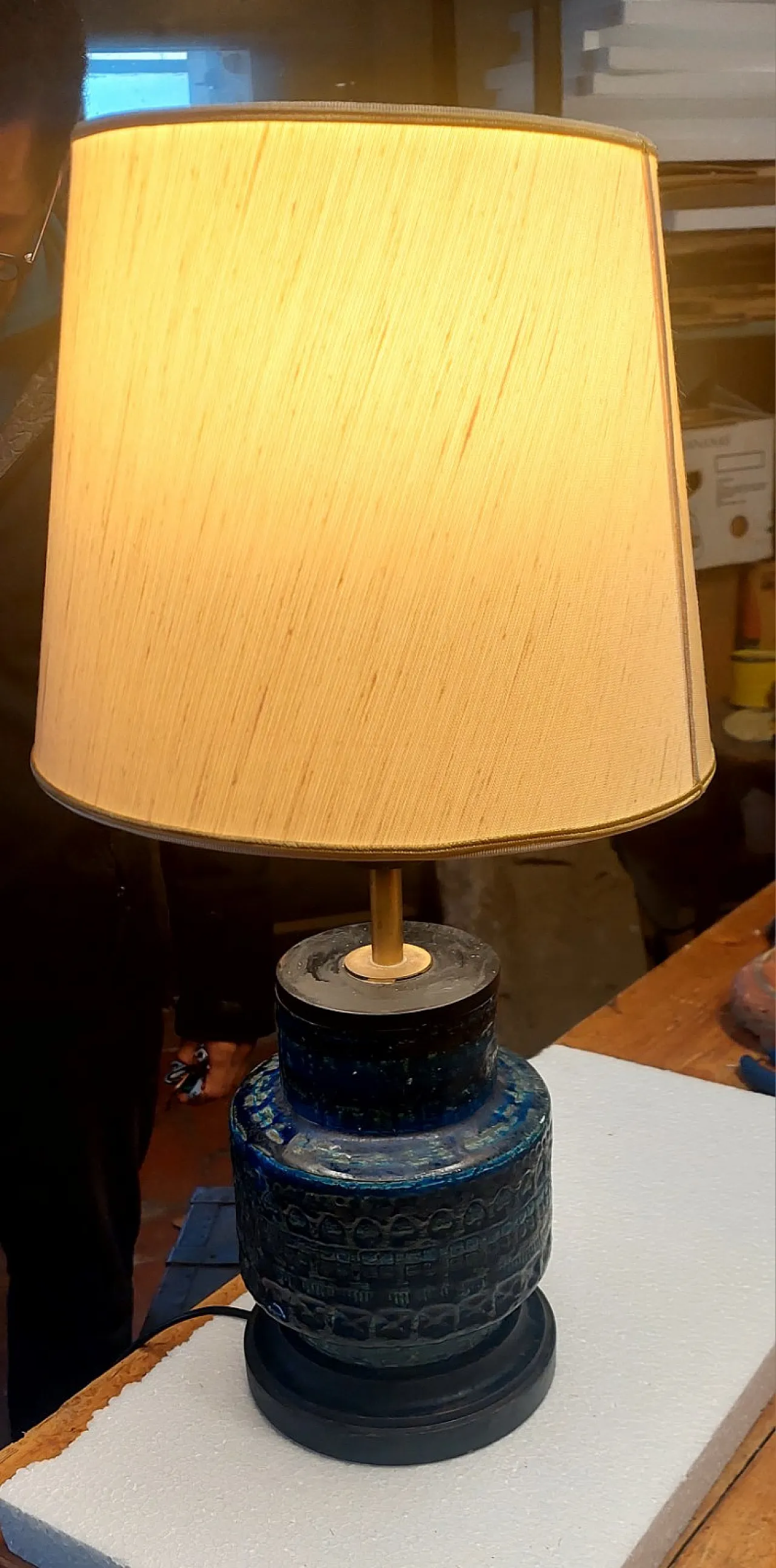 Lampada da tavolo in ceramica di Aldo Londi per Bitossi, anni '70 9