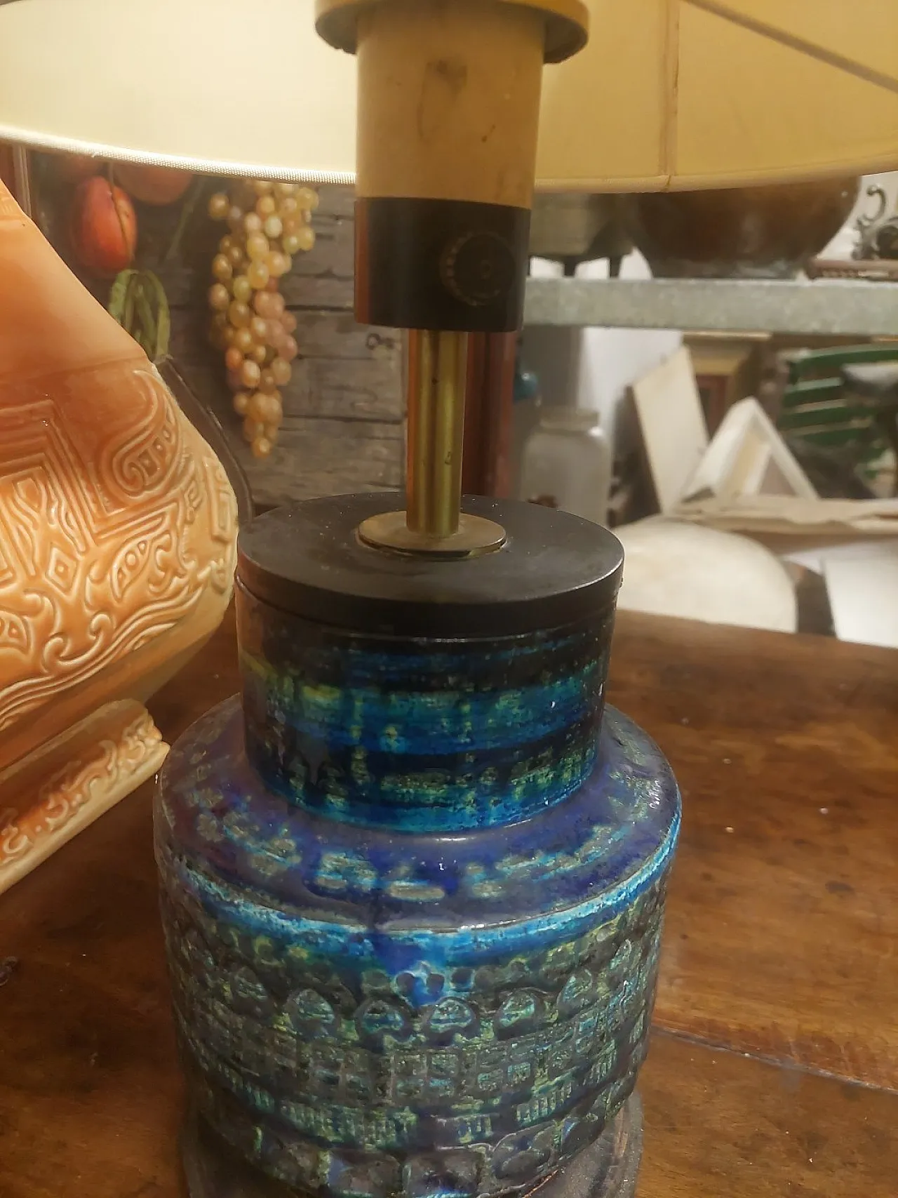 Lampada da tavolo in ceramica di Aldo Londi per Bitossi, anni '70 10