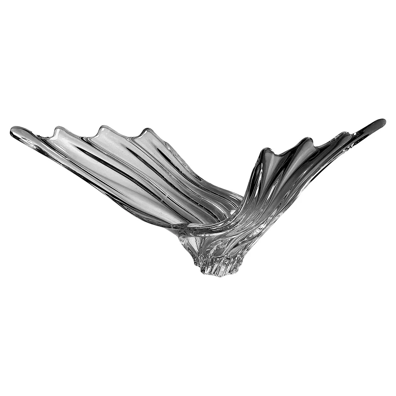 Centrotavola in cristallo Art Deco, anni '70 1