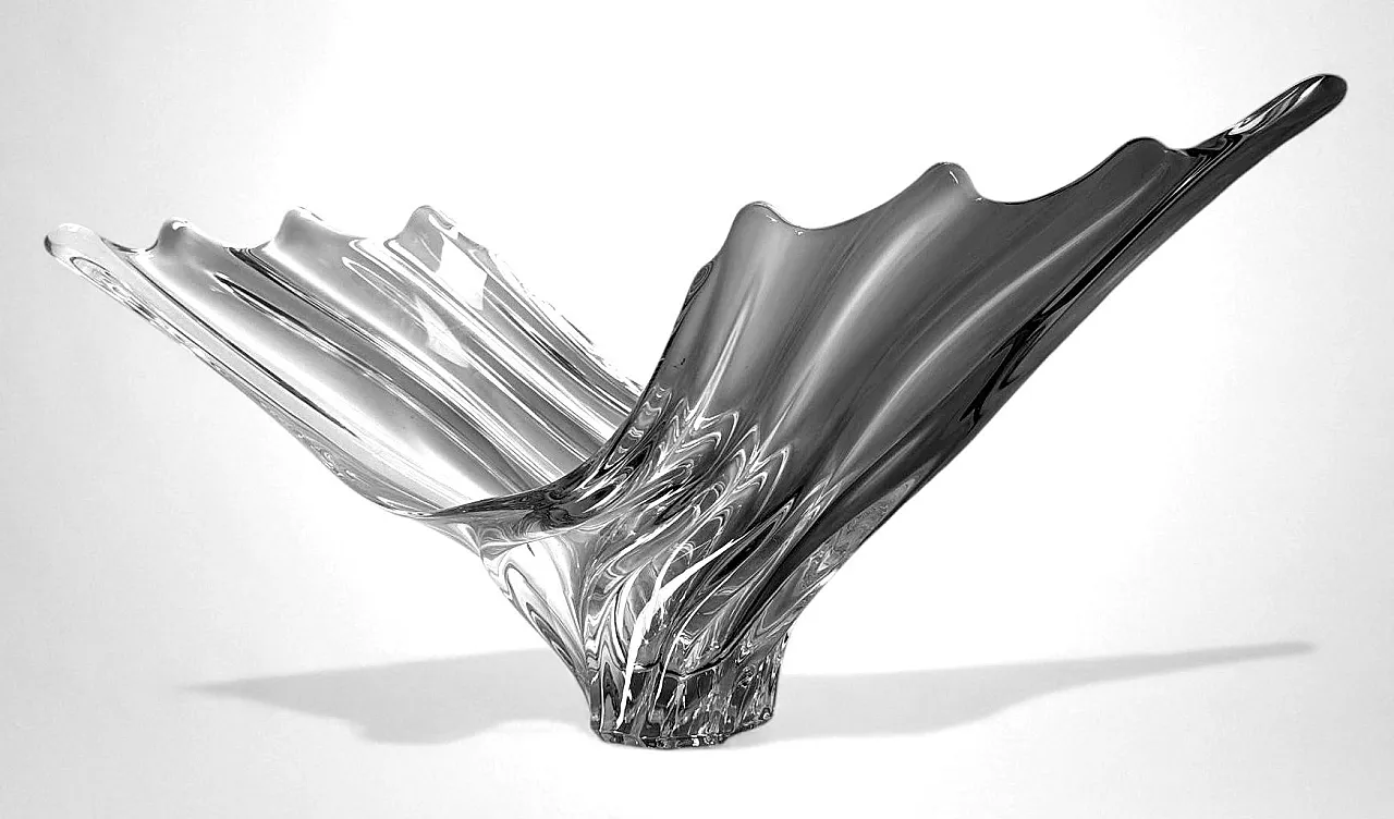 Centrotavola in cristallo Art Deco, anni '70 2