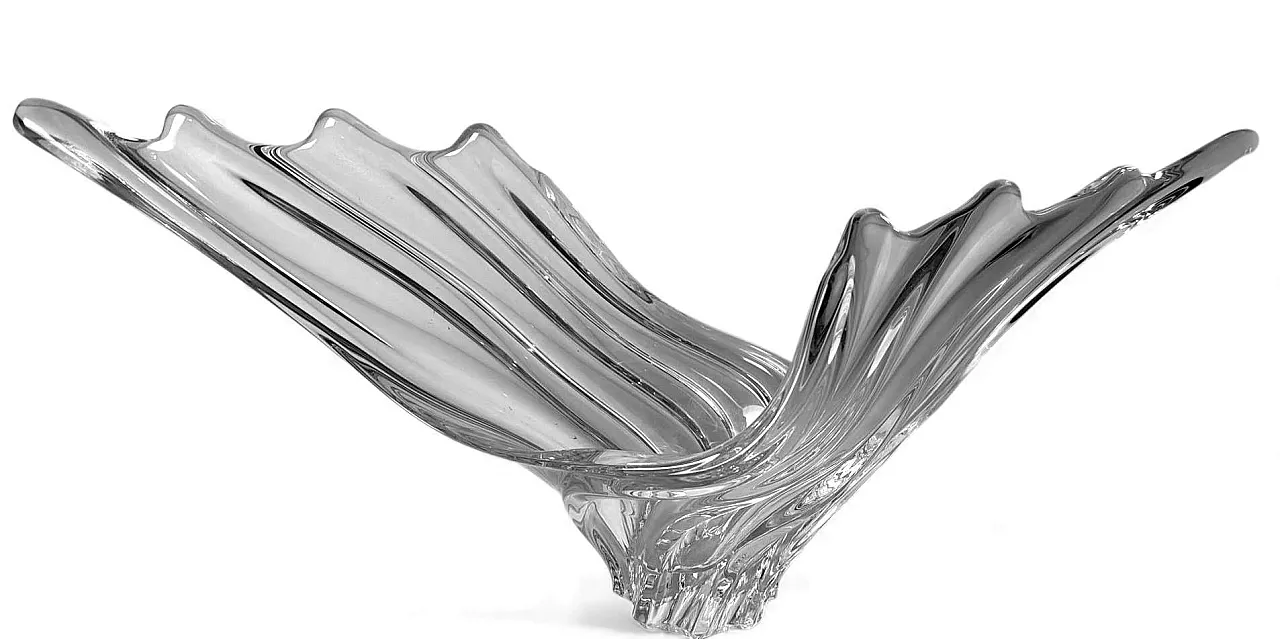 Centrotavola in cristallo Art Deco, anni '70 5