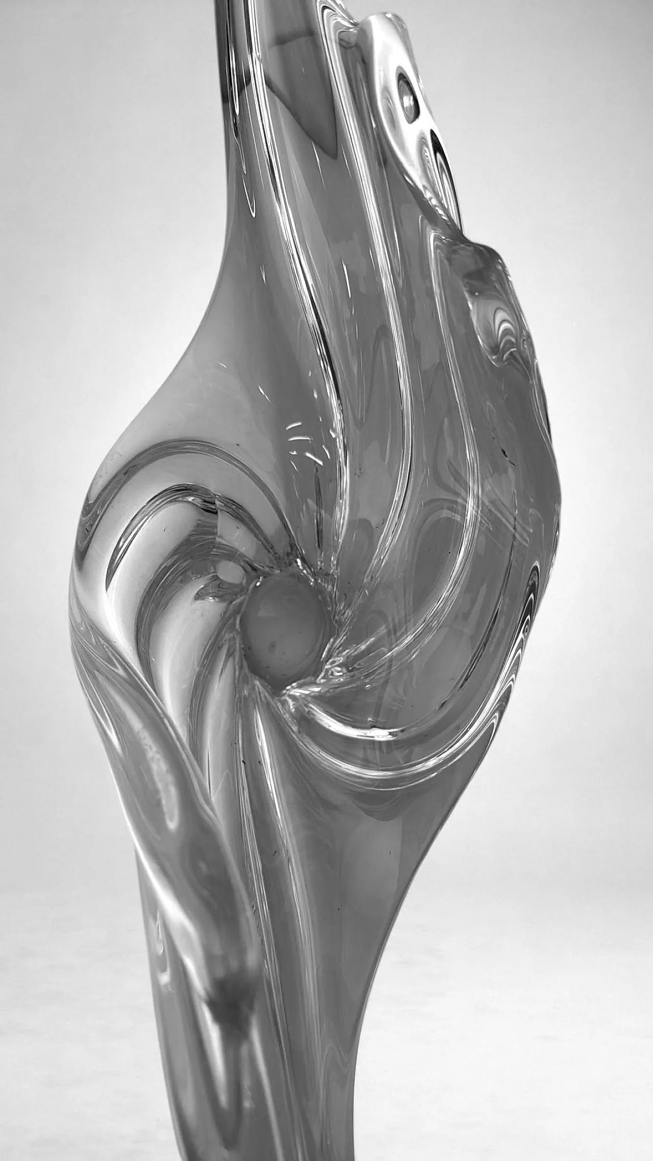 Centrotavola in cristallo Art Deco, anni '70 11