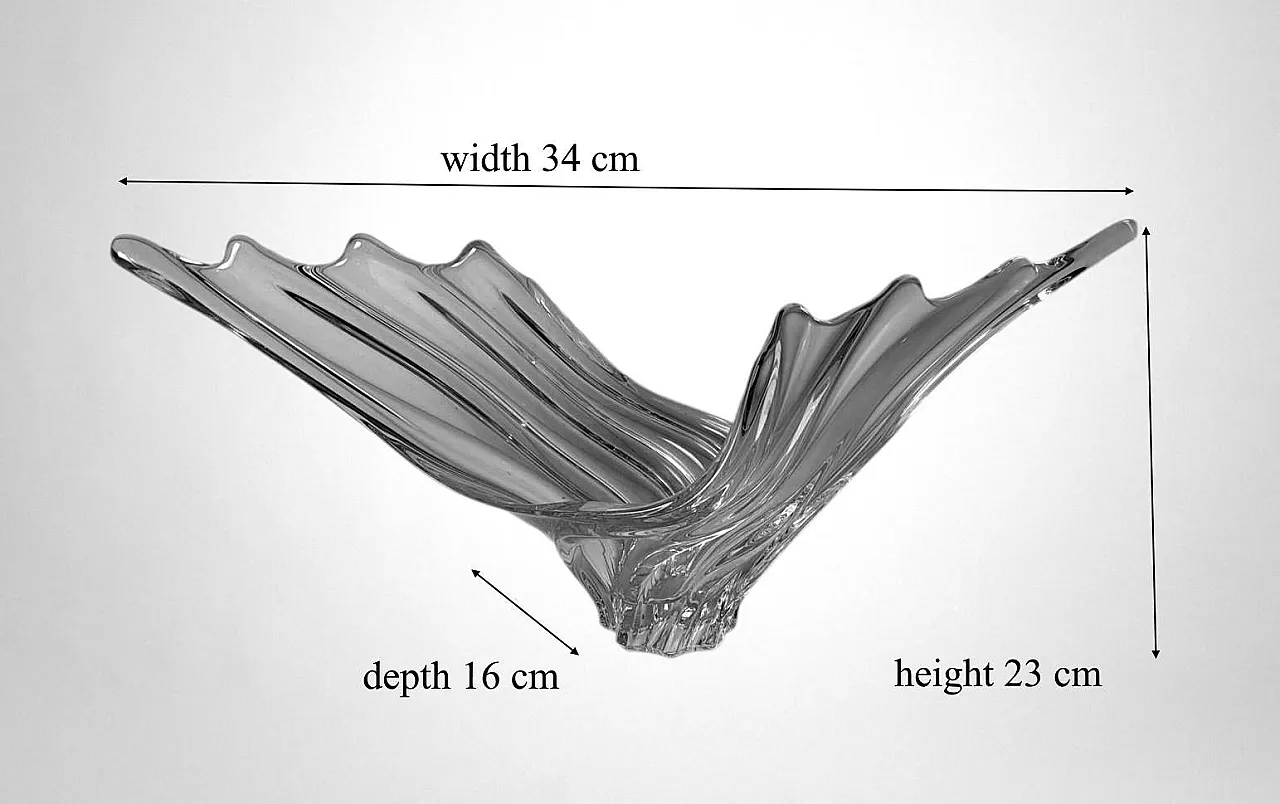 Centrotavola in cristallo Art Deco, anni '70 18