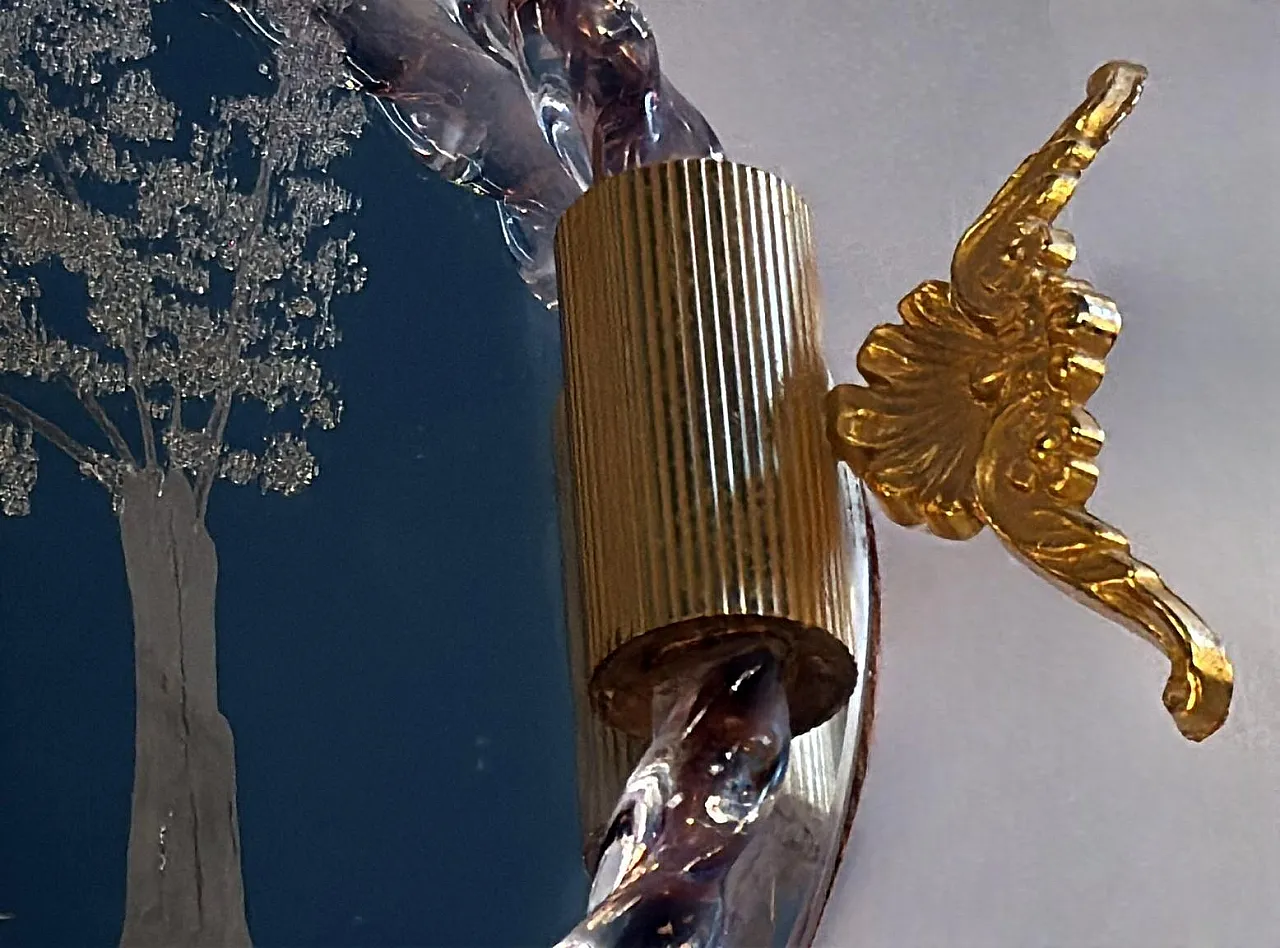 Murano Venier glassworks hand-engraved mirrored tray, 20th century 14