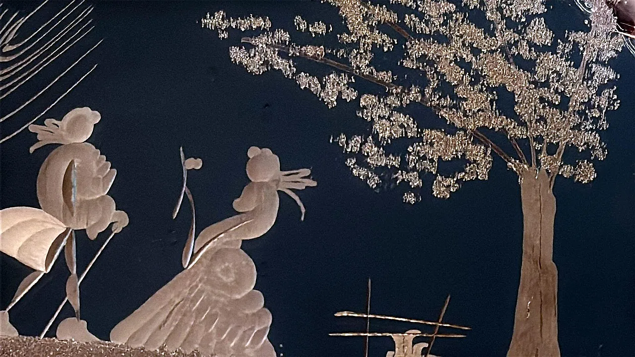 Murano Venier glassworks hand-engraved mirrored tray, 20th century 16