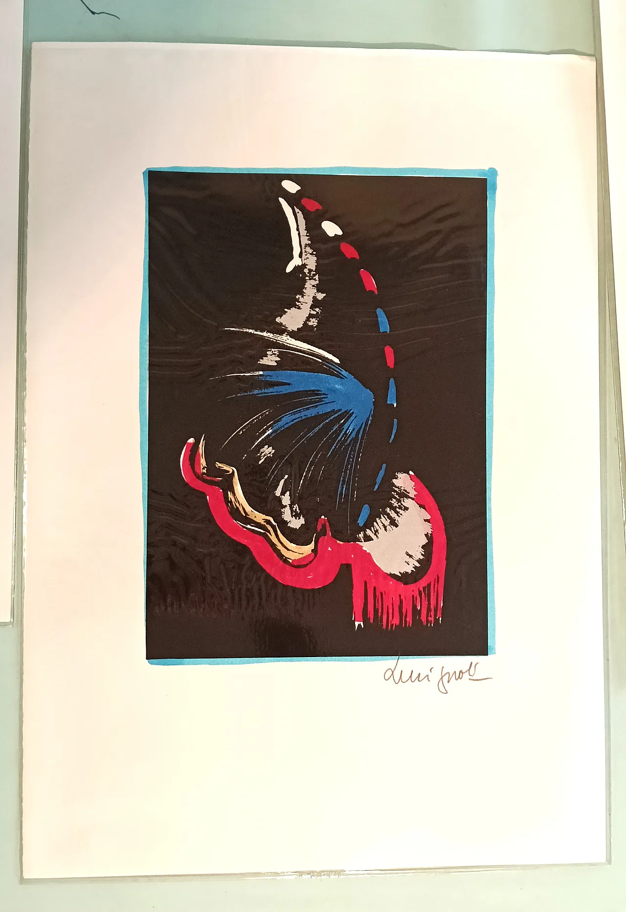 Lot of lithographs with manual intervention, 70s 5