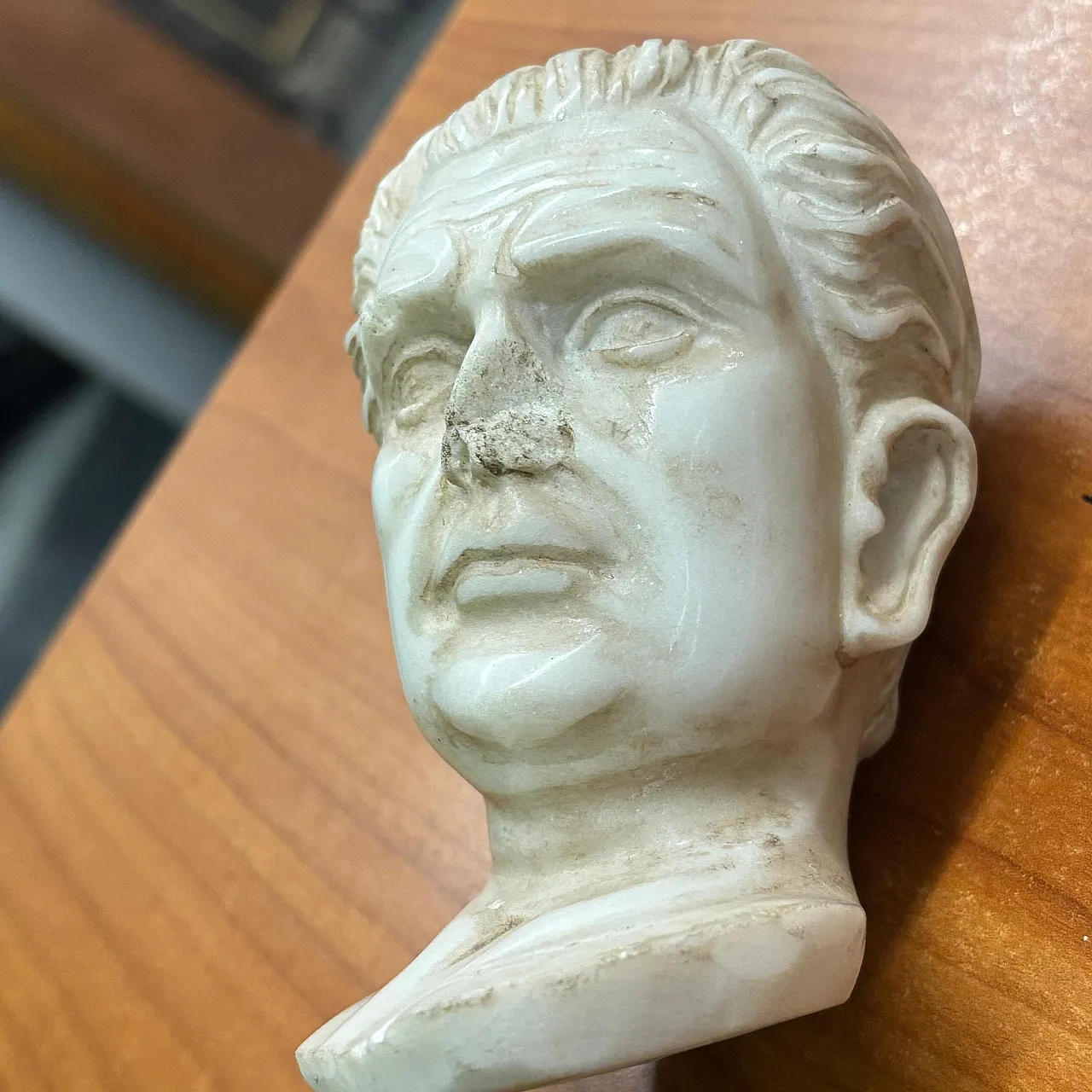 Scultura in marmo di imperatore, '800 2