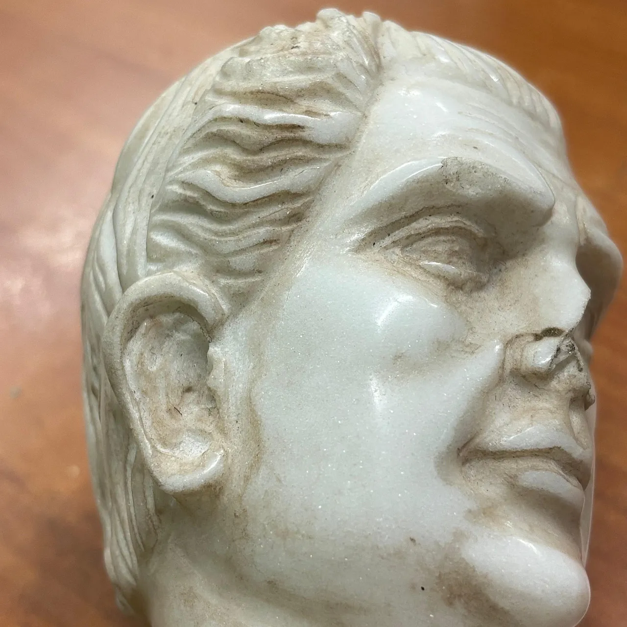 Scultura in marmo di imperatore, '800 5