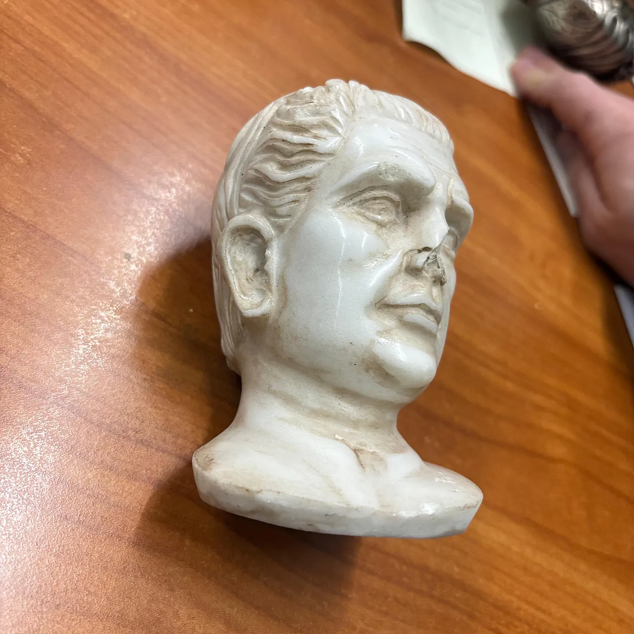 Scultura in marmo di imperatore, '800 8