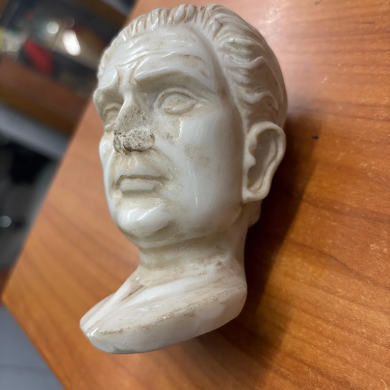 Scultura in marmo di imperatore, '800 12