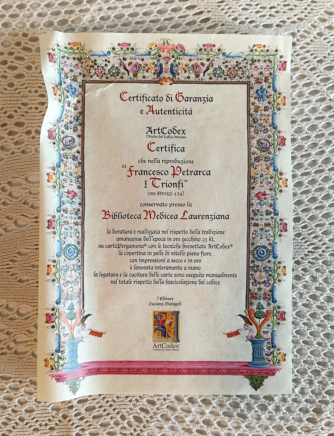 I Trionfi di Francesco Petrarca riproduzione Art.codex, anni '70 10