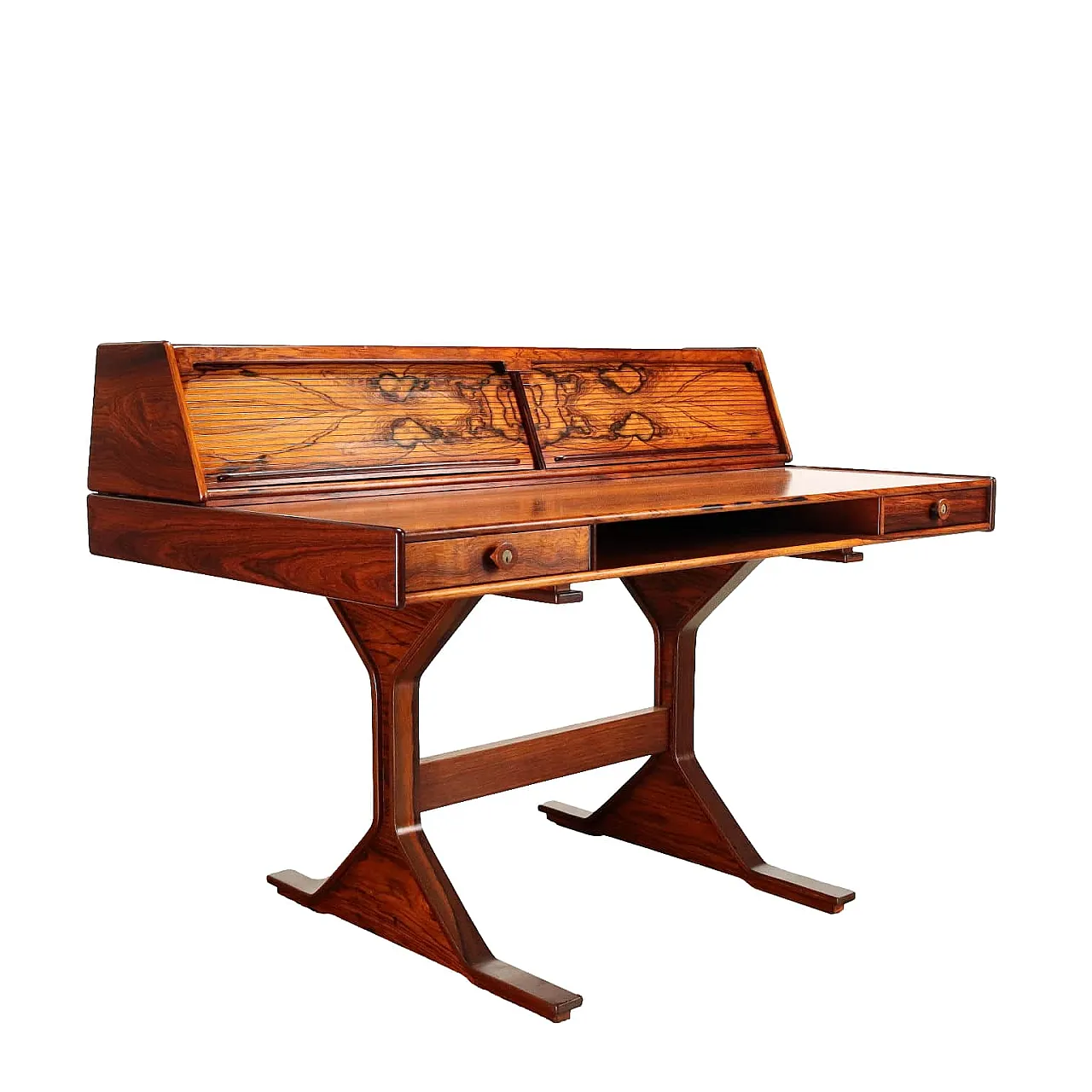 Veneered writing desk by Gianfranco Frattini for Bernini, 1960s 1