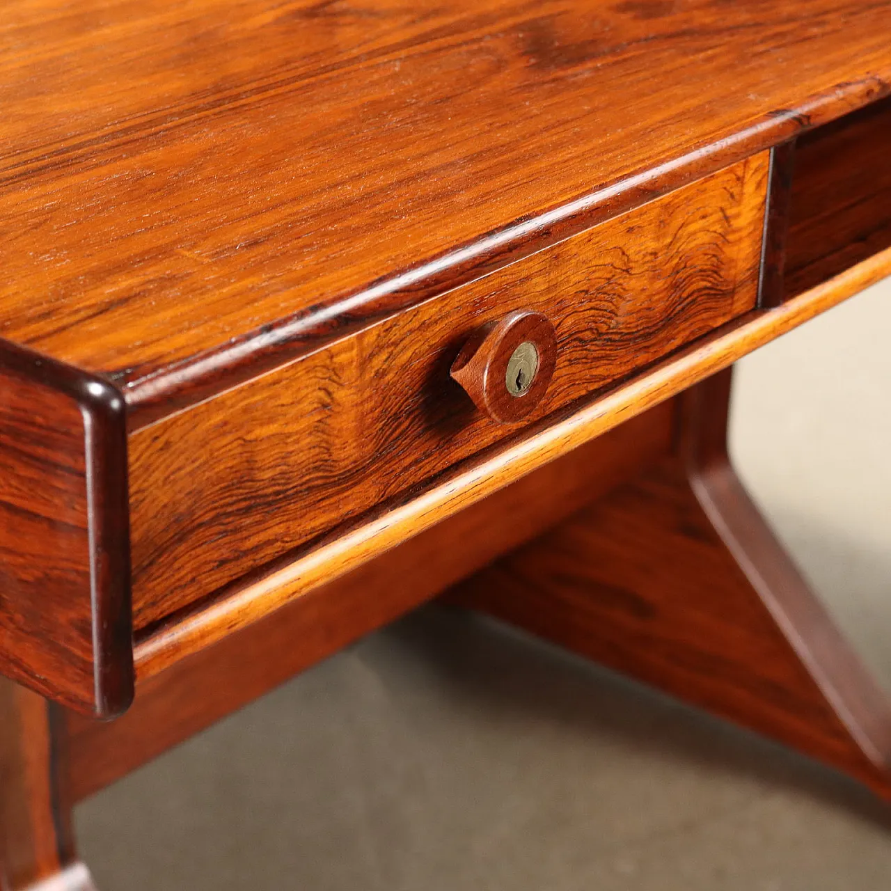Veneered writing desk by Gianfranco Frattini for Bernini, 1960s 8