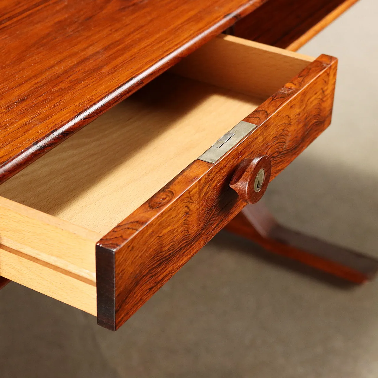 Veneered writing desk by Gianfranco Frattini for Bernini, 1960s 9