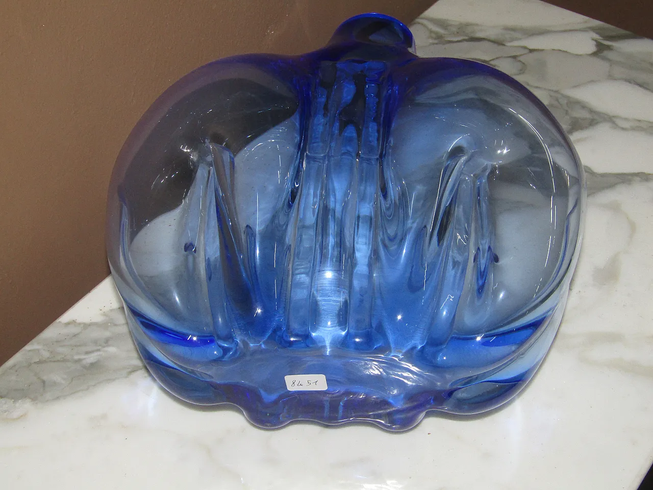 Murano vase by Toni Zuccheri blu, 70s 3