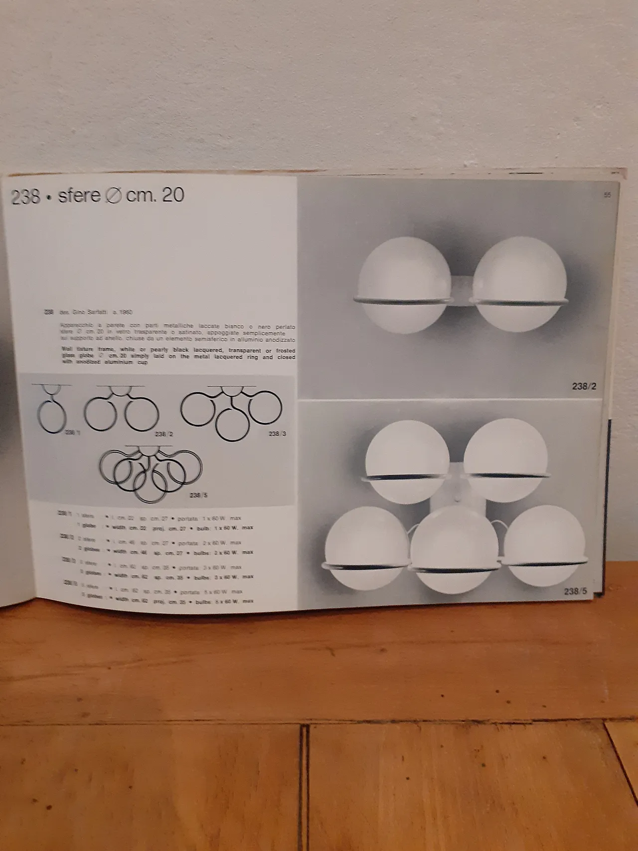 Wall light by Arteluce, 60s 9