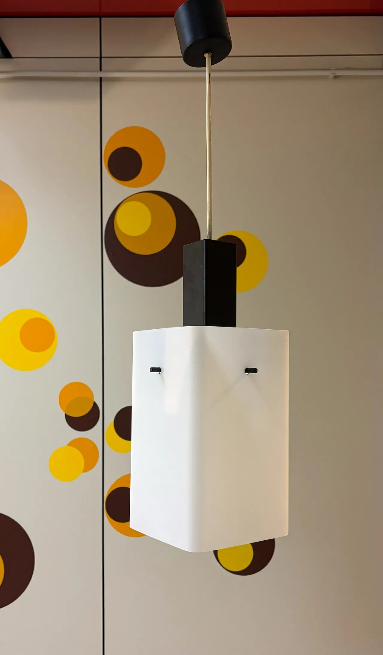 Coppia di lampade in vetro opalino e metallo di Stilux Milano,anni '60 7