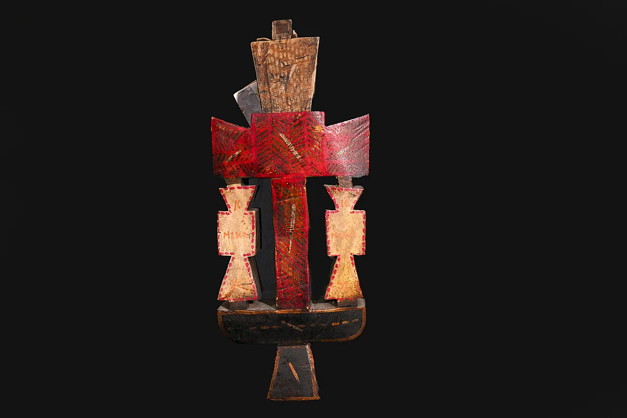 Romanian Orthodox Cross Sculpture by Victoria & Marian Zidaru, 1991 1